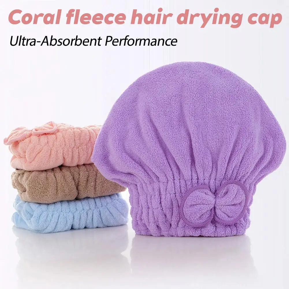 Microfiber Hair Drying Towel Wrap – Anti-Frizz Bow Knot Turban Hair Drying Wrap Richie's