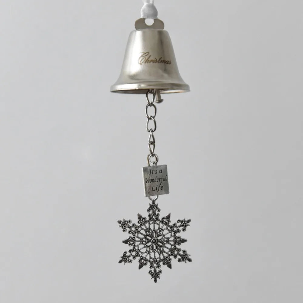 Silver Iron Christmas Bell Ornament with Ribbon – Jingle Bell Christmas Bell Ornament Richie's 04