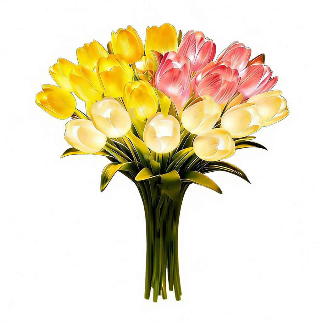 15-Piece LED Tulip Night Light Bouquet – Warm Glow Décor LED Flower Night Light Richie's Type D