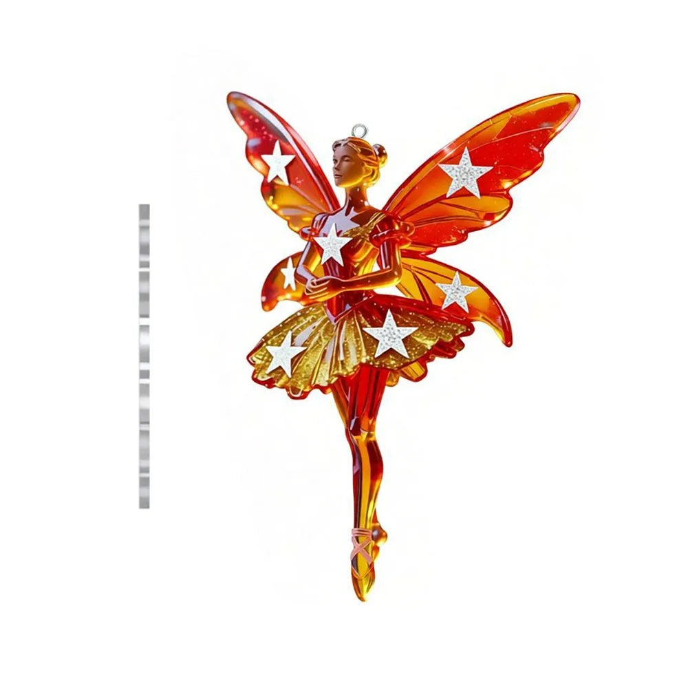 2D Acrylic Ballerina Angel Christmas Hanging Pendant Ornament Christmas Ornament Richie's 4