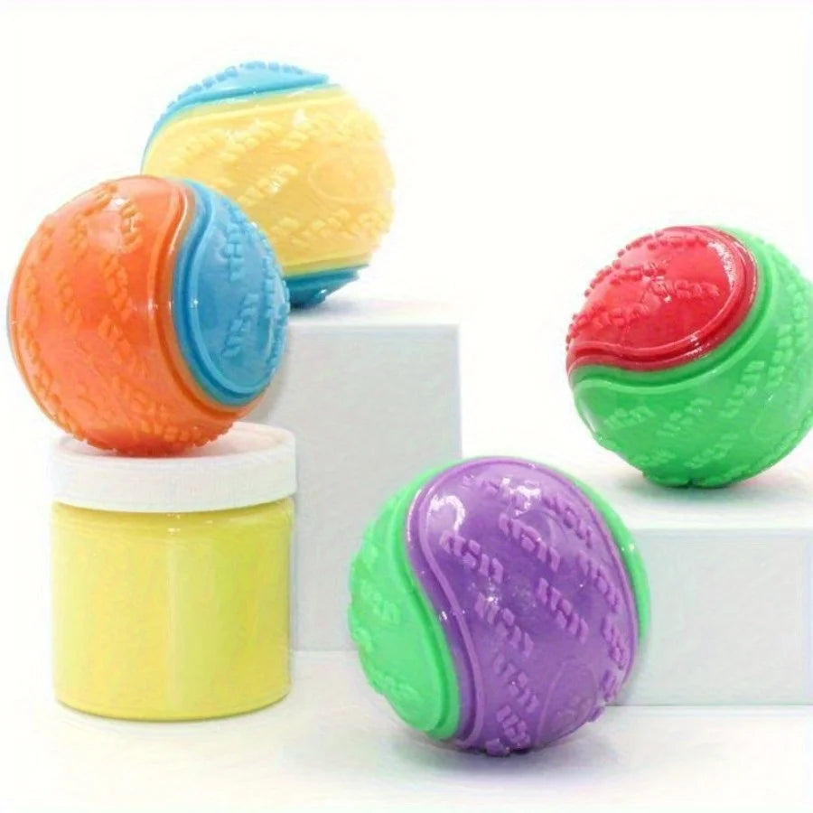Squeaky TPR Dog Ball Toys – 4-Pack Bite-Resistant Chew Toy Dog Chew Toy Richie's