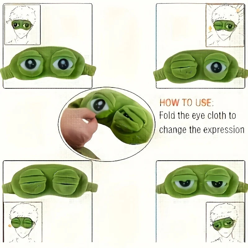 Frog Sleeping Eye Mask – Soft, Cute Travel & Nap Mask Sleep Eye Mask Richie's