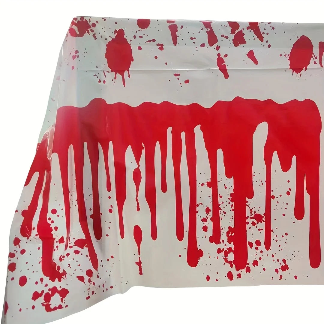 Halloween Plastic Table Cover – Bloody Hands 54×108 in Halloween Table Cover Richie's
