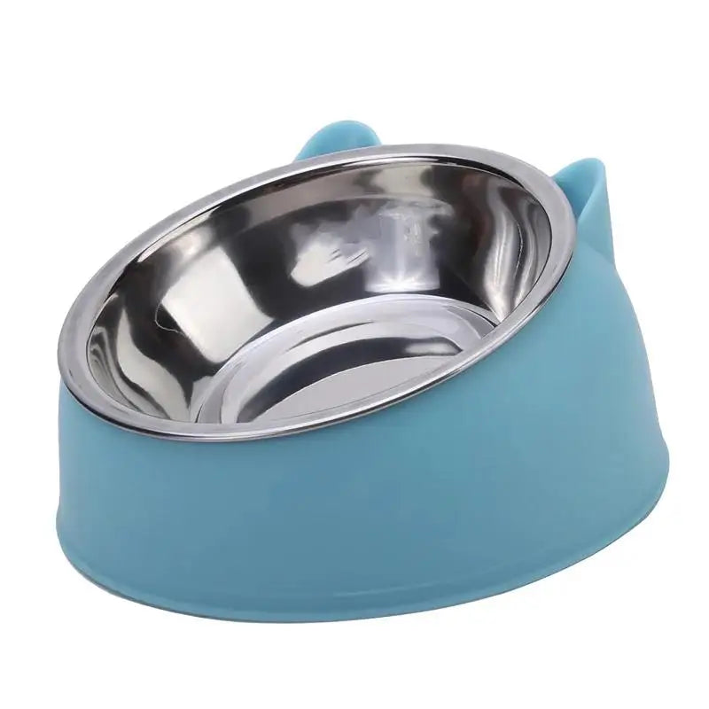 Stainless Steel Cat Bowl 15° Tilted Non-Slip Pet Food Dish Pet Feeding Bowl Richie's
