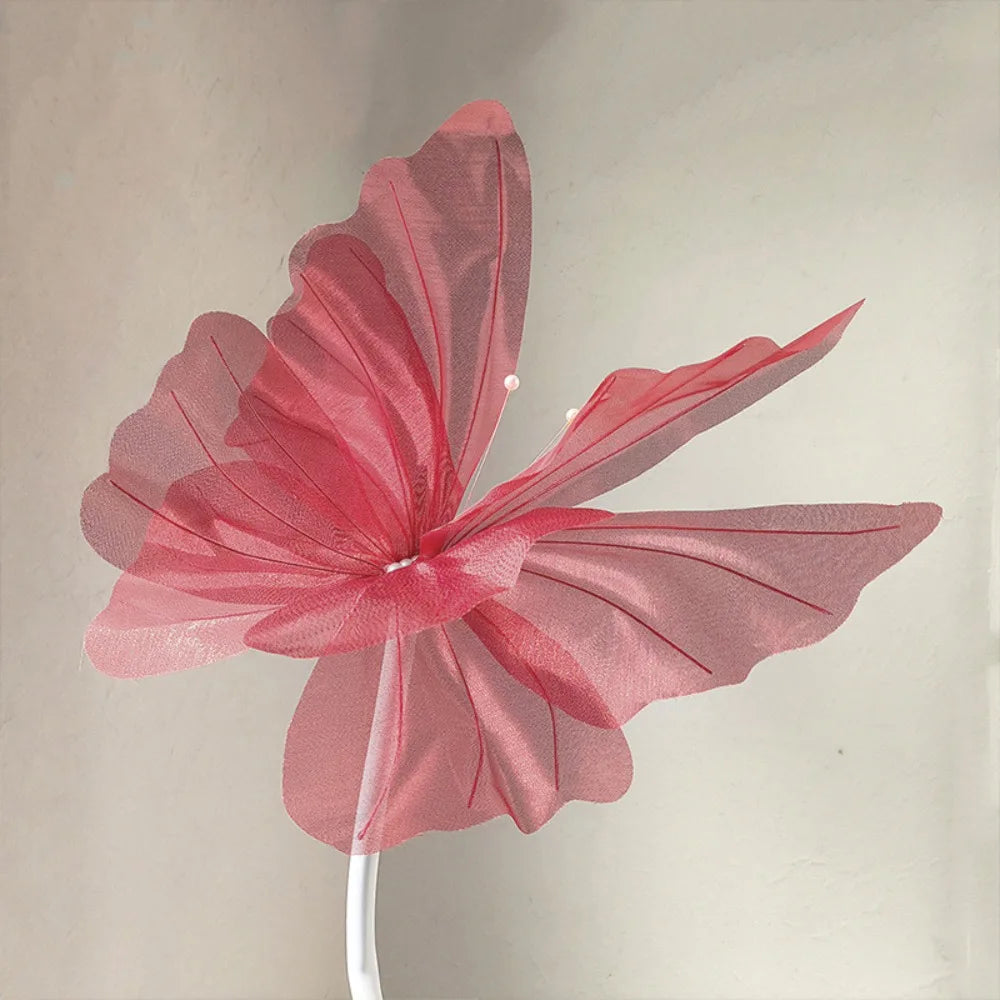 Giant Silk Artificial Butterfly Flower Branch 40–50cm Décor Artificial Flower Branch Richie's Red