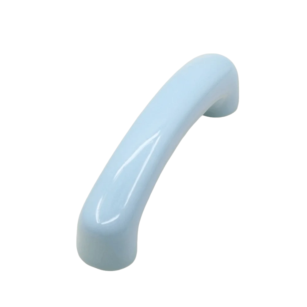 Ceramic Cabinet Handle 64mm Bow-Shaped Drawer Pull Knob Cabinet Door Handle Richie's Blue