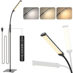KEBINCPLED 1.4M USB Dimmable LED Floor Lamp Gooseneck LED Floor Lamp Richie's Black Touch USB No plug