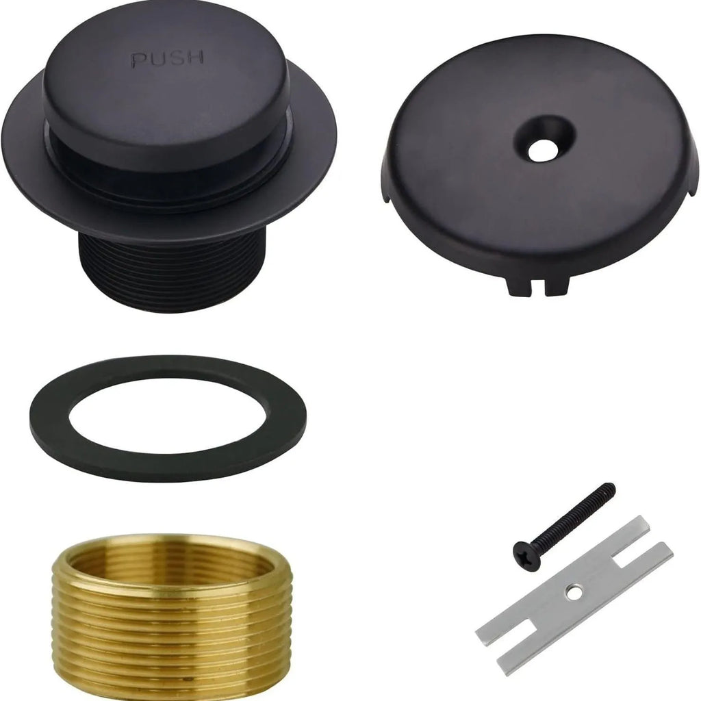 Bathtub Drain Full Set | Pop-Up Bouncing Core Drain Kit Bathtub Drain Kit Richie's TK1SMB dumb black