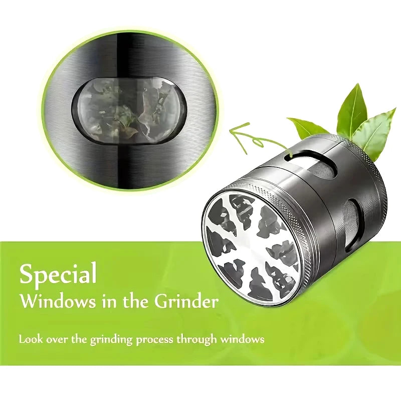 60mm Four-Layer Zinc Alloy Herb & Spice Grinder Herb Spice Grinder Richie's