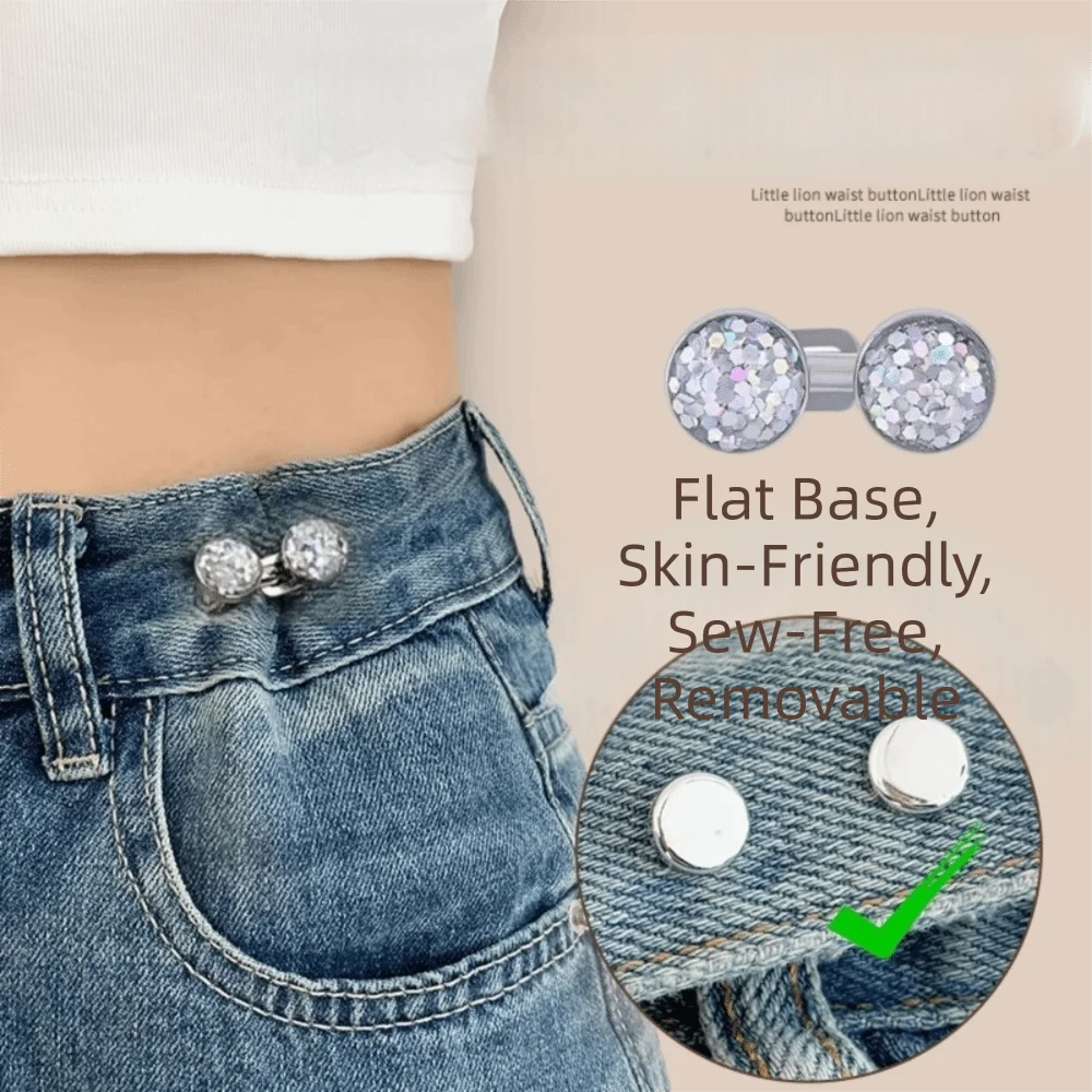 Rhinestone Adjustable Waist Buckle – Detachable Jean Clasp Waist Buckle Clasp Richie's 3
