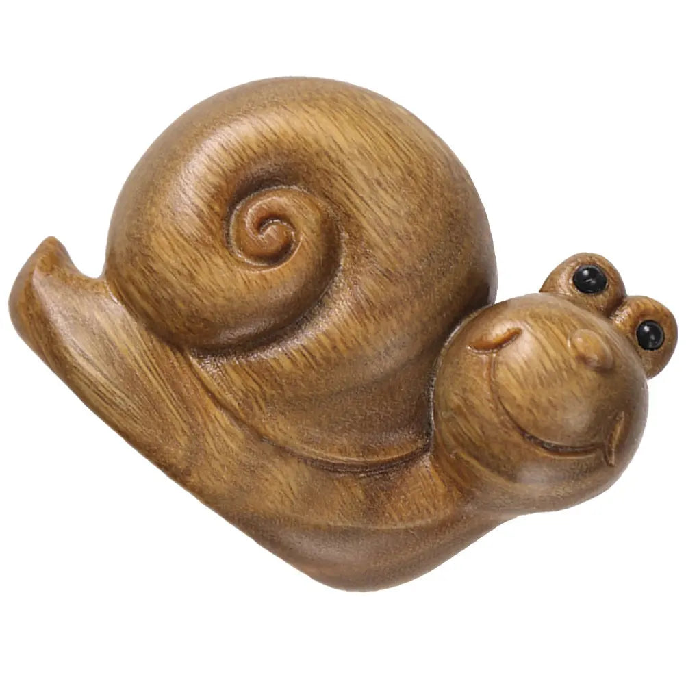 Wooden Snail Ornament – Rustic Farmhouse Desktop Figurine Wood Figurine Ornament Richie's