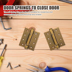 2Pcs Heavy Duty Self Closing Door Hinges – Adjustable Spring Self Closing Hinges Richie's