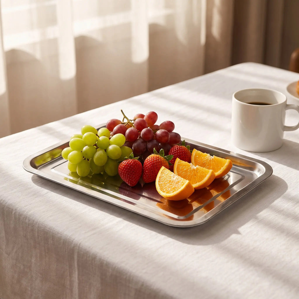 Stainless Steel Rectangular Serving Tray 14" – Buffet Kitchen Serving Tray Richie's Default Title