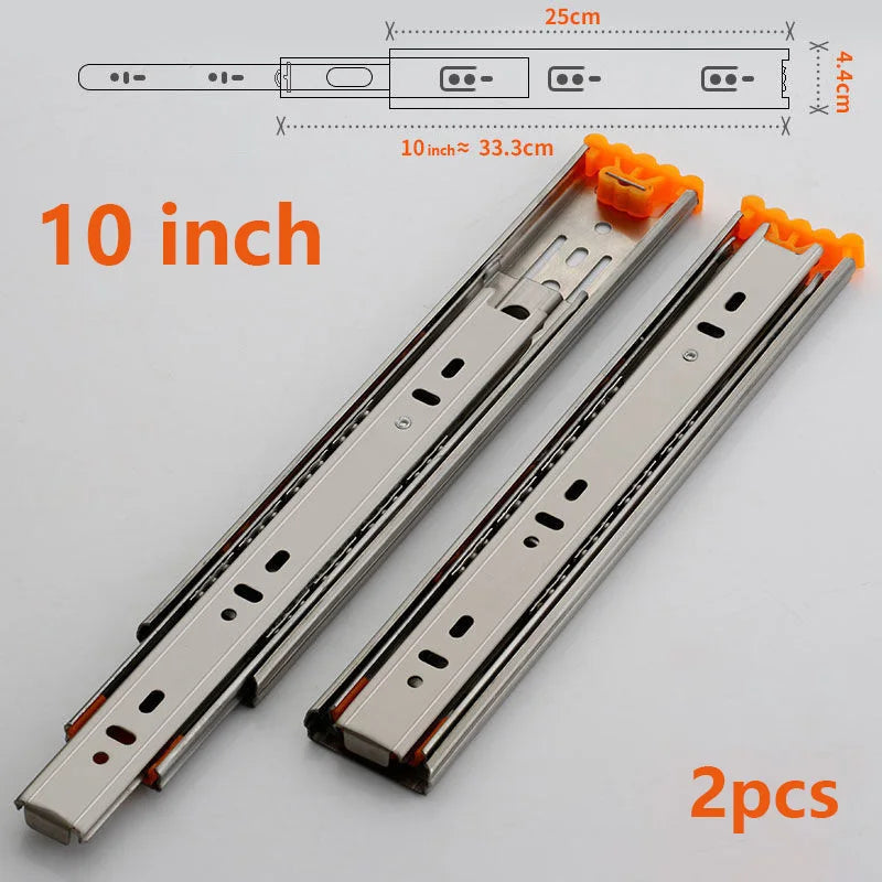 Push-to-Open Drawer Slides 10" Full Extension Soft-Close Black Drawer Slides Richie's 304 Stainless steel 16inch (40cm) China Mainland