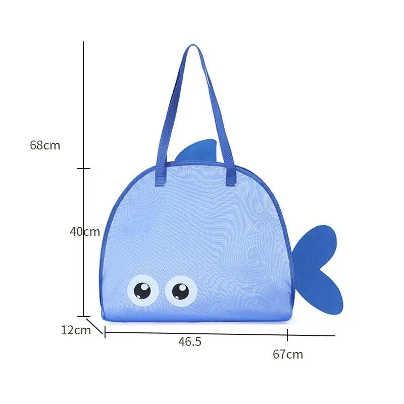 Large Mesh Beach Toy Bag – Portable Pool & Outdoor Organizer Mesh Storage Bag Richie's Blue