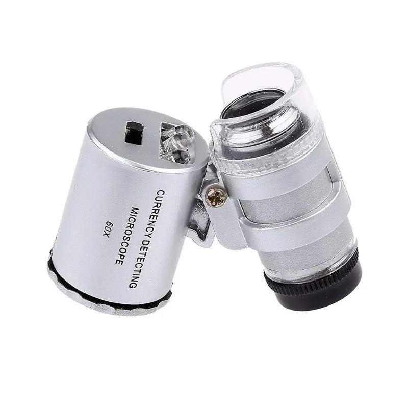Mini 60X LED Loupe Magnifier with UV Currency Detector Magnifying Loupe Richie's