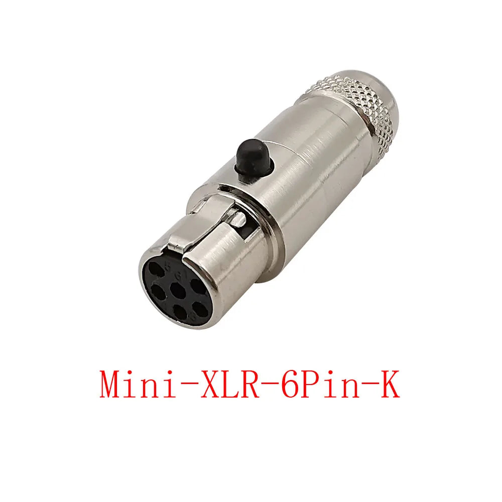 Mini XLR Connector 3/4/5/6 Pin Male Female Audio MIC Plug Audio XLR Connector Richie's 1Pcs 6Pin-K