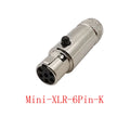 Mini XLR Connector 3/4/5/6 Pin Male Female Audio MIC Plug Audio XLR Connector Richie's 1Pcs 6Pin-K