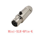 Mini XLR Connector 3/4/5/6 Pin Male Female Audio MIC Plug Audio XLR Connector Richie's 1Pcs 6Pin-K