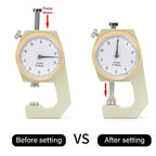 Handheld Leather Thickness Gauge 0–10mm | 0.1mm Dial Precision Thickness Gauge Richie's