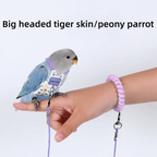 Adjustable Breathable Parrot Flight Harness & Walking Leash Bird Flight Harness Richie's Purple-Style2