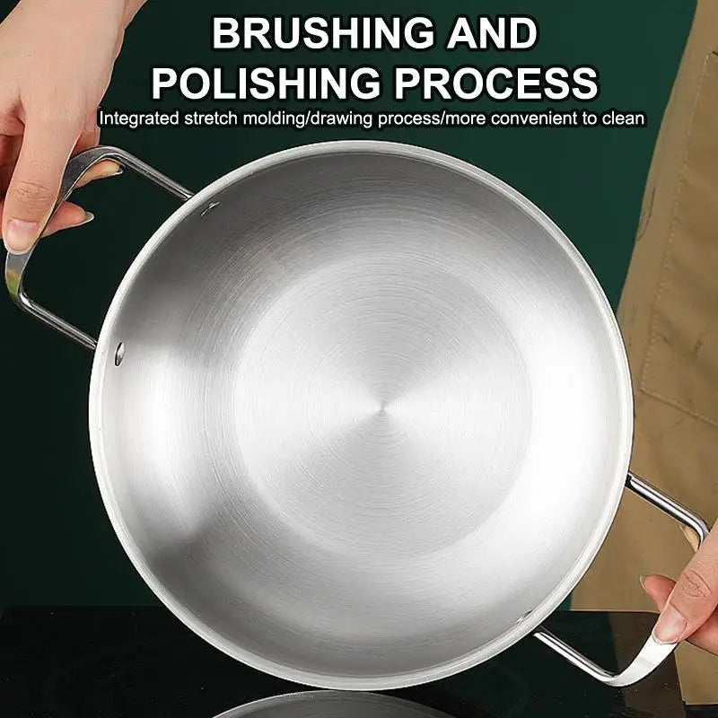 Stainless Steel Hot Pot Dual Handles – Induction Compatible Stainless Steel Pot Richie's
