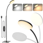 KEBINCPLED Circular LED Floor Lamp USB Dimmable 180 LEDs LED Floor Lamp Richie's Black Big Switch USB No plug