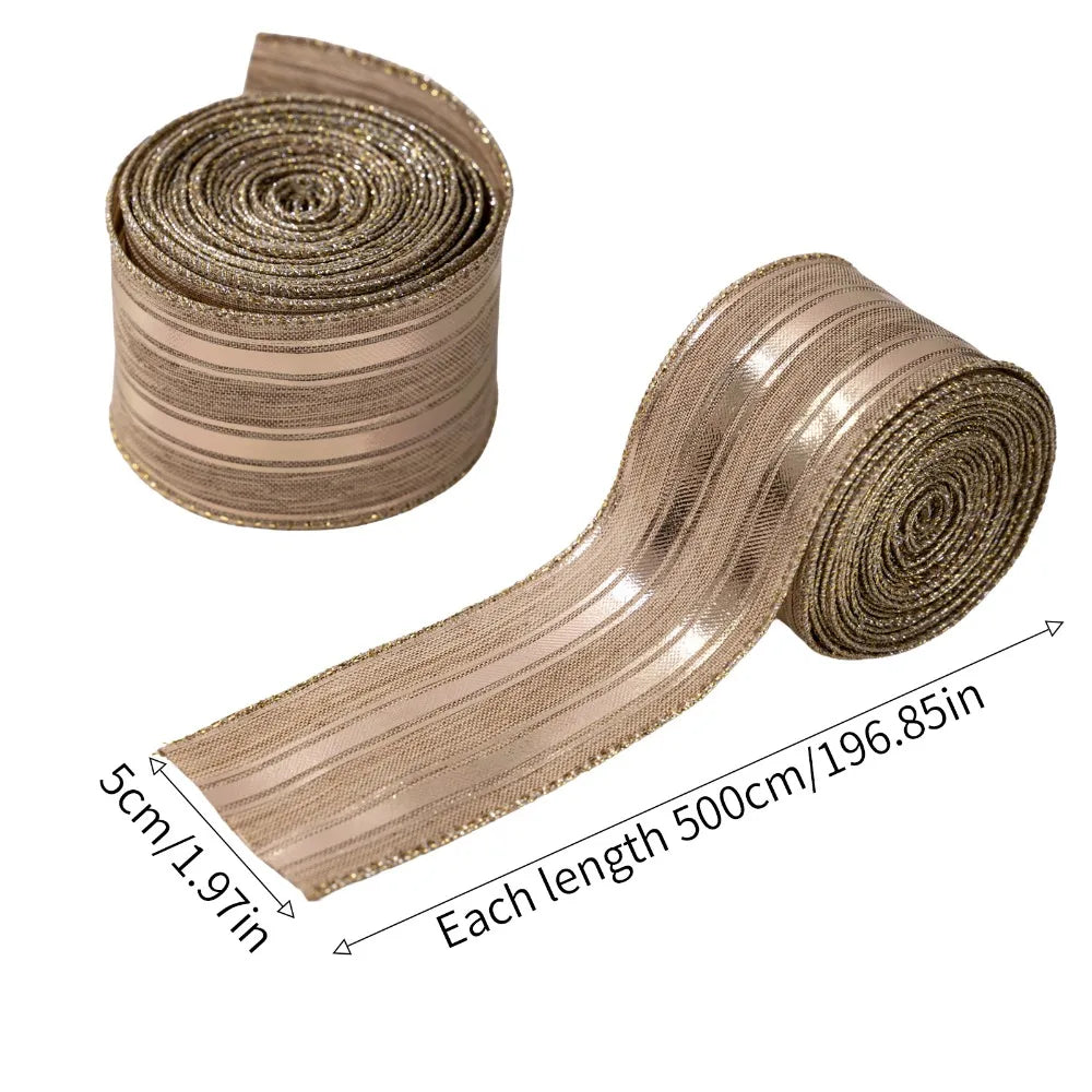 Gold Christmas Tree Ribbon Roll – DIY Bow & Gift Wrapping Christmas Ribbon Richie's