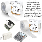 MAKEID Label Tape 9mm 12mm 16mm – White & Transparent Label Maker Tape Richie's