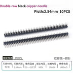 10PCS Color Gilded Pin Headers 2.54mm Single & Double Row Set PCB Pin Headers Richie's BlackCopper2 10PCS