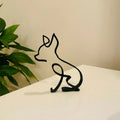 Chihuahua Wrought Iron Abstract Dog Figurine Sculpture Ornament Iron Dog Sculpture Richie's 1