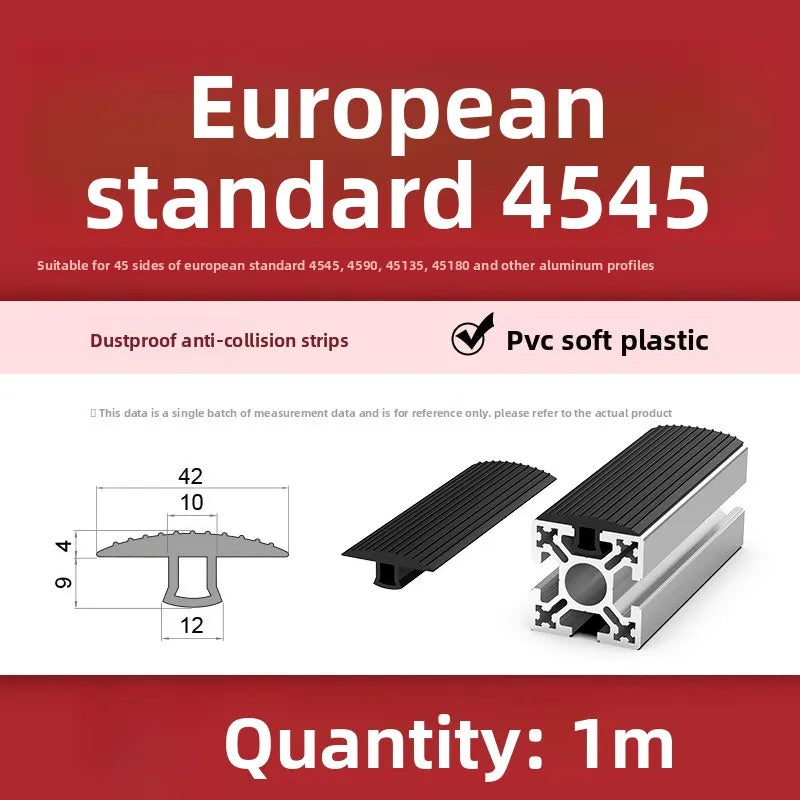 Kande Aluminum Profile Sealing Strip – Anti-Collision Dust Guard Profile Sealing Strip Richie's EU4545 1M
