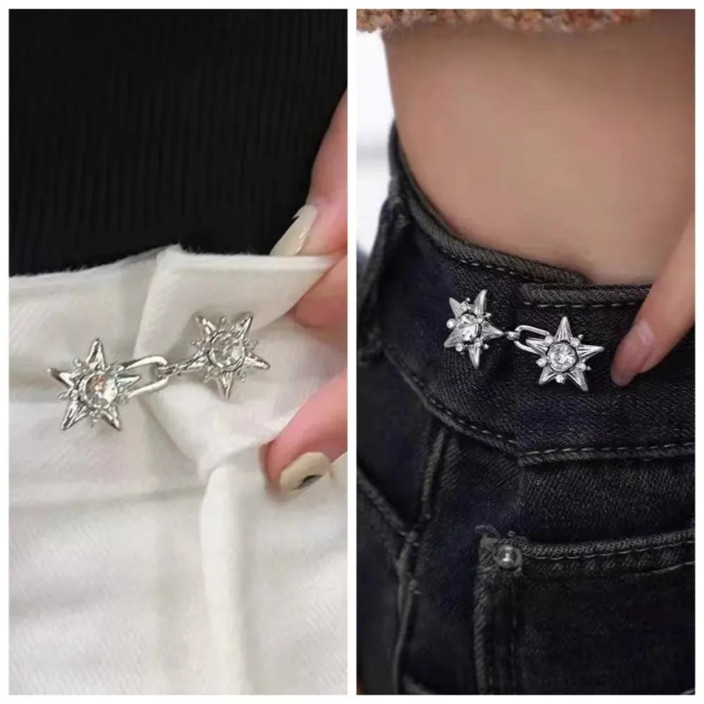 Star & Butterfly Jeans Waist Adjuster Pins – Metal Buttons Waist Adjuster Pins Richie's