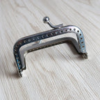 15cm Silver Embossed Metal Purse Frame – DIY Kiss Lock Clasp Purse Frame Clasp Richie's