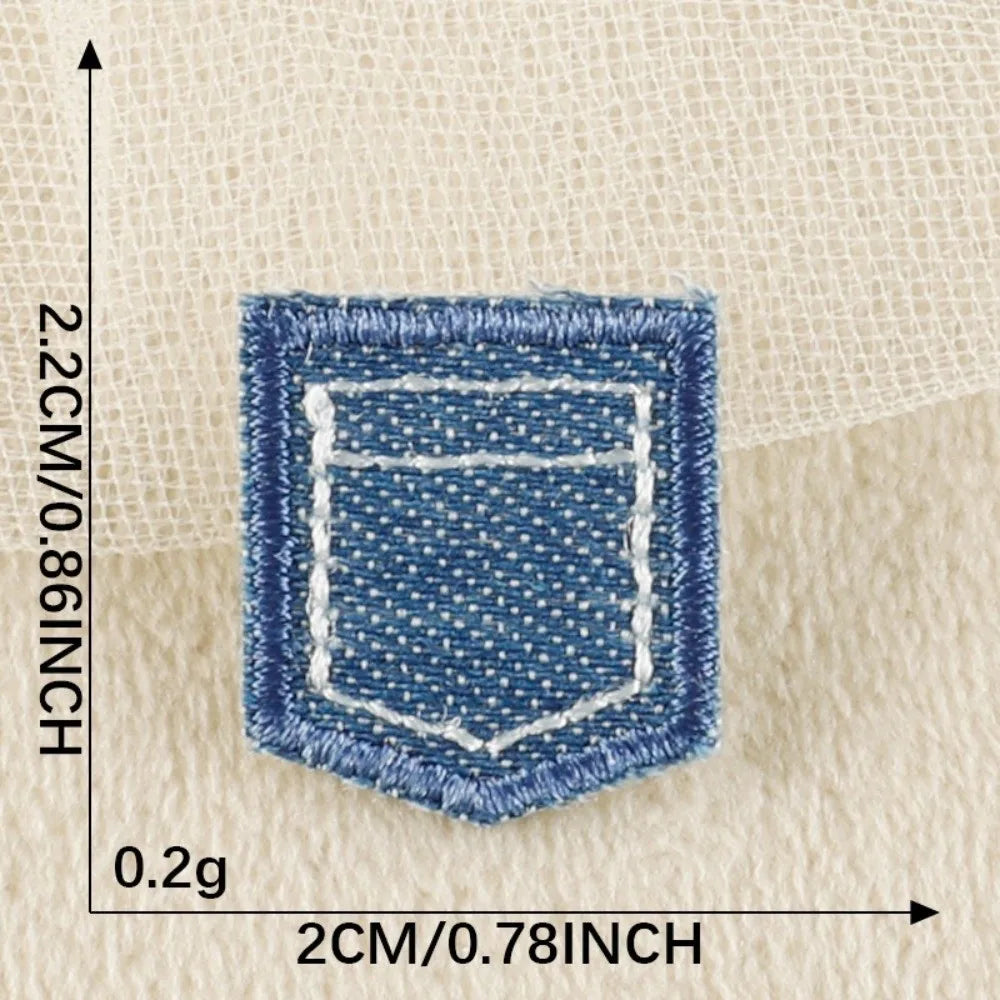 Iron-On Denim Fake Pocket Patches – DIY Jean Appliqué Iron-On Fabric Patch Richie's