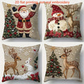 4pcs Christmas Pillow Covers – Santa, Snowman & Reindeer Designs Christmas Pillow Covers Richie's 4pcs