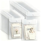 24-Pack Plastic Snap Closure Envelopes – Organizer Pouches Storage Pouches Richie's