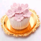 Luxury Round Gold Silver Iron Cake Serving Tray – 3 Sizes Decorative Serving Tray Richie's