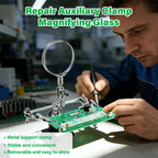 5X Helping Hand Magnifying Glass Stand with Alligator Clips Helping Hand Magnifier Richie's