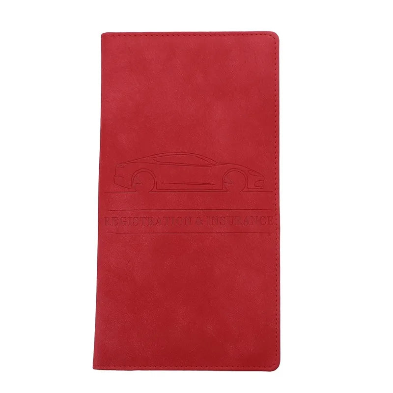 Car Registration & License Card Holder Wallet – Unisex Card Holder Wallet Richie's wine red