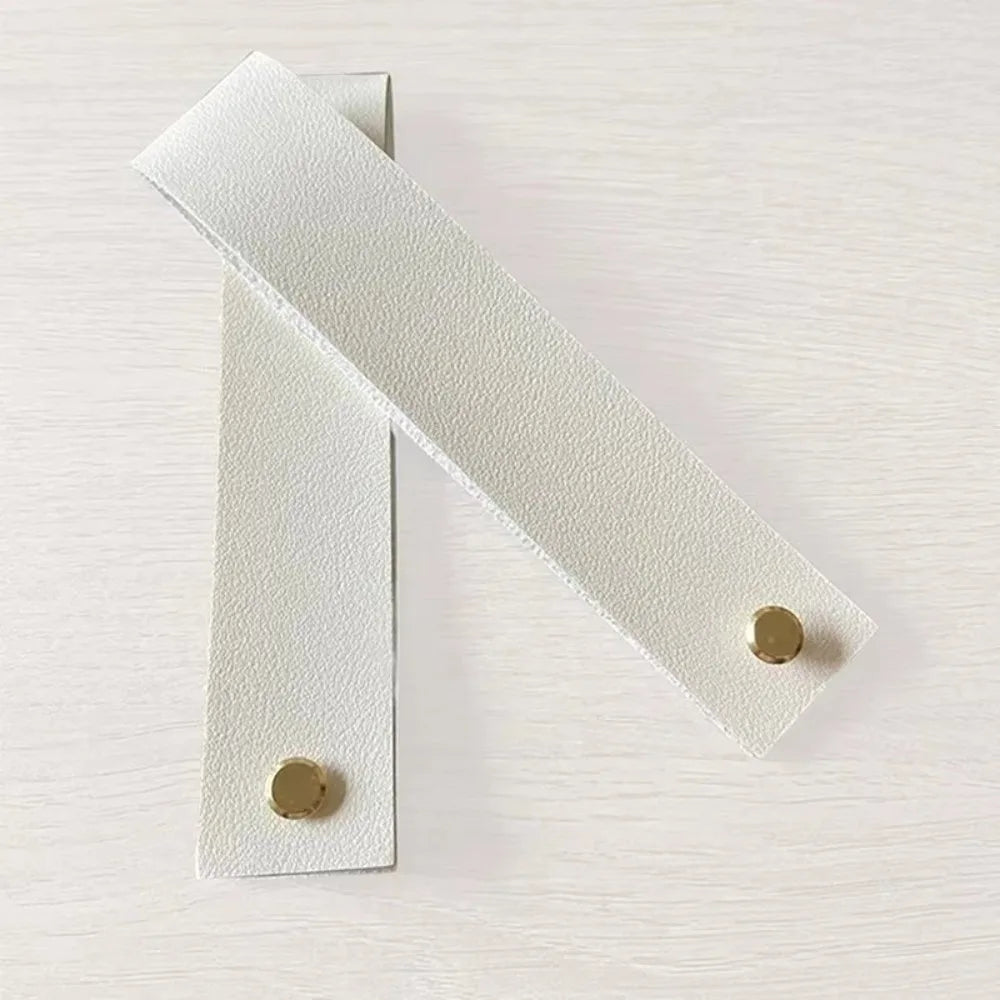 PU Leather Banner Lanyard – Wedding & Party Sign Hanging Strap Sign Hanging Strap Richie's White L