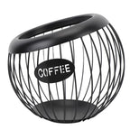 Metal Wire Coffee Pod Holder Basket – Gold/Black, 100+ Pods Coffee Pod Organizer Richie's Black