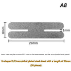 50Pcs T-Shape Nickel Tabs 18650 Battery Spot Welding 0.15mm Battery Welding Tabs Richie's H-shape 50pcs