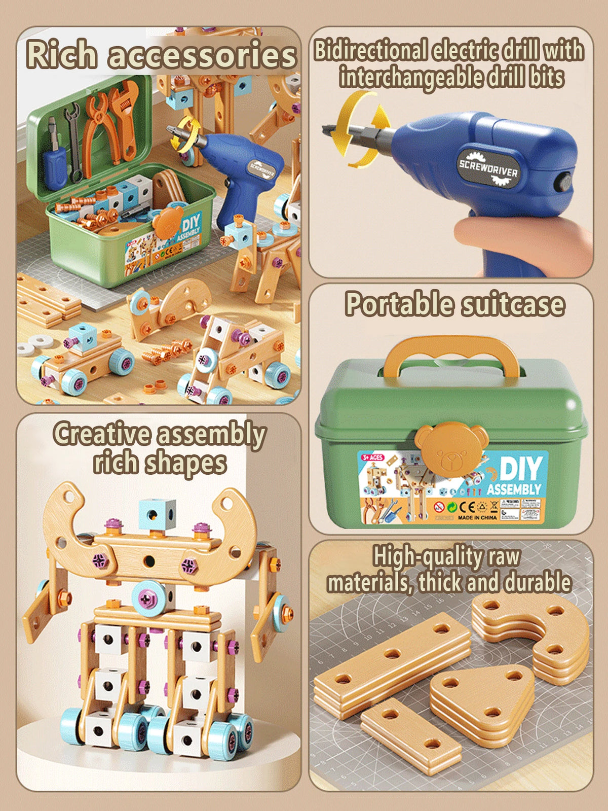126-Piece DIY Engineering Playset for Kids – Build & Transform Kids Building Playset Richie's