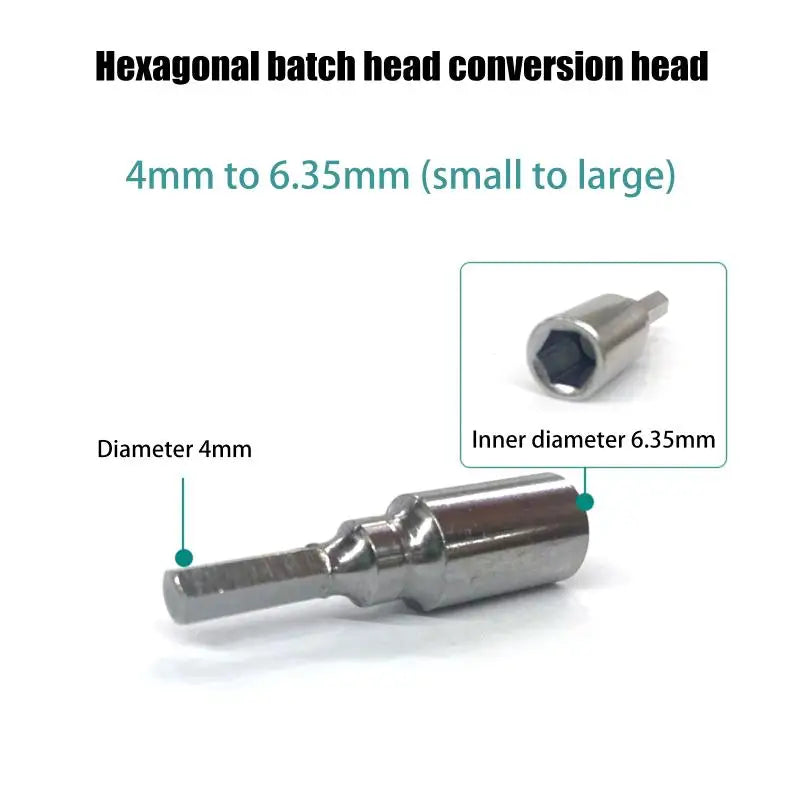 6.35mm Hex to 4mm Magnetic Bit Adapter Socket Holder Bit Adapter Richie's 4mm to 6.35mm