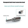 6.35mm Hex to 4mm Magnetic Bit Adapter Socket Holder Bit Adapter Richie's 4mm to 6.35mm