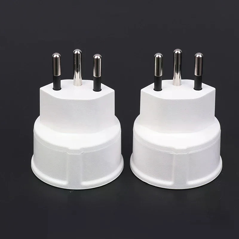 Swiss to EU French Plug Adapter 3-Pin to 2-Pin Converter – White Plug Adapter Converter Richie's