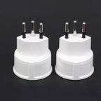 Swiss to EU French Plug Adapter 3-Pin to 2-Pin Converter – White Plug Adapter Converter Richie's