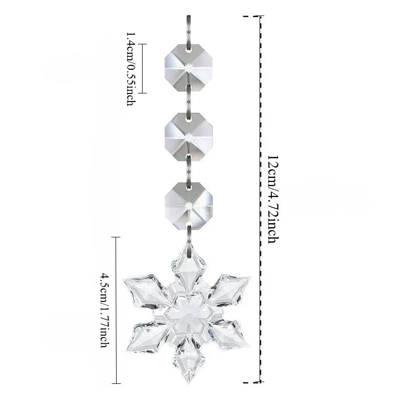10pcs Acrylic Crystal Snowflake Ornaments – Holiday & Wedding Décor Christmas Ornaments Richie's