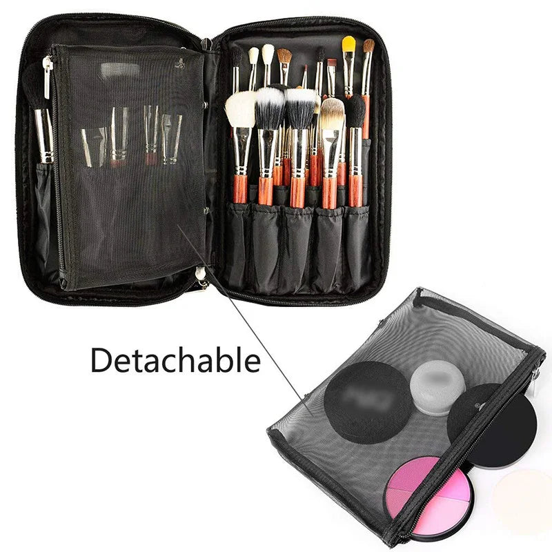 Professional Makeup Brush Bag & Travel Cosmetic Organizer Makeup Cosmetic Bag Richie's
